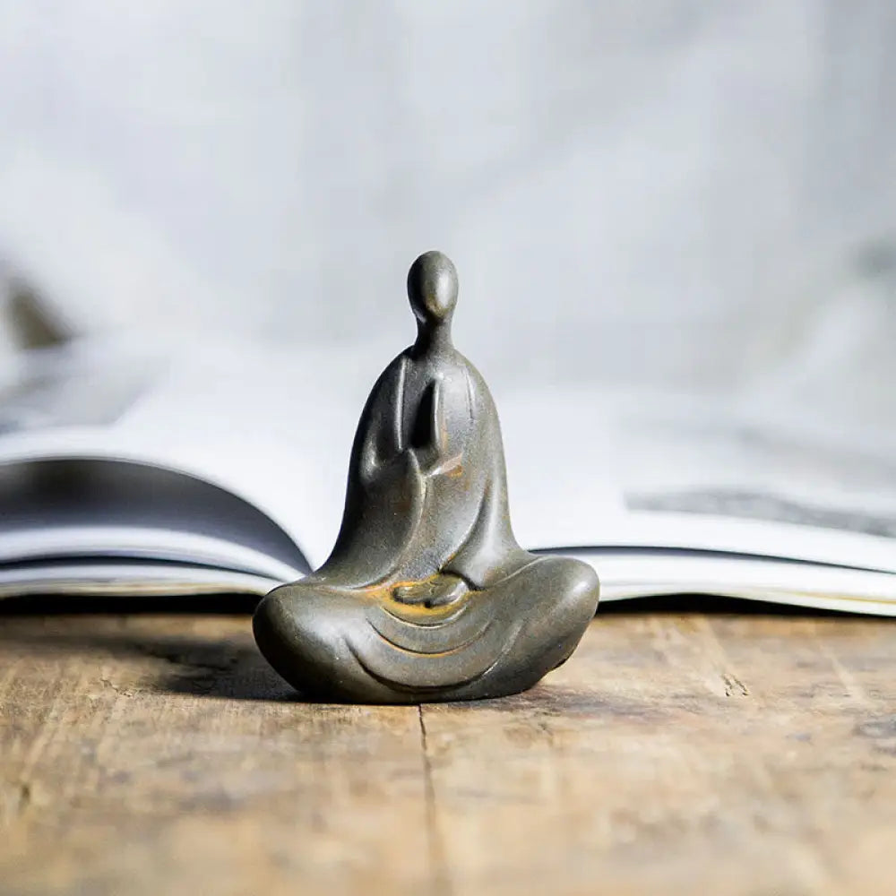 BWOOOH resin Buddha statue - Tibetan Buddha Iron Powder Rust Cas
