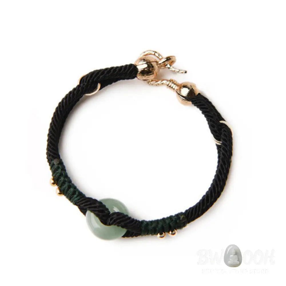 Buddha Stones Tibetan Jade Lucky Black Rope Couple Bracelet - BWOOOH - Bracelet
