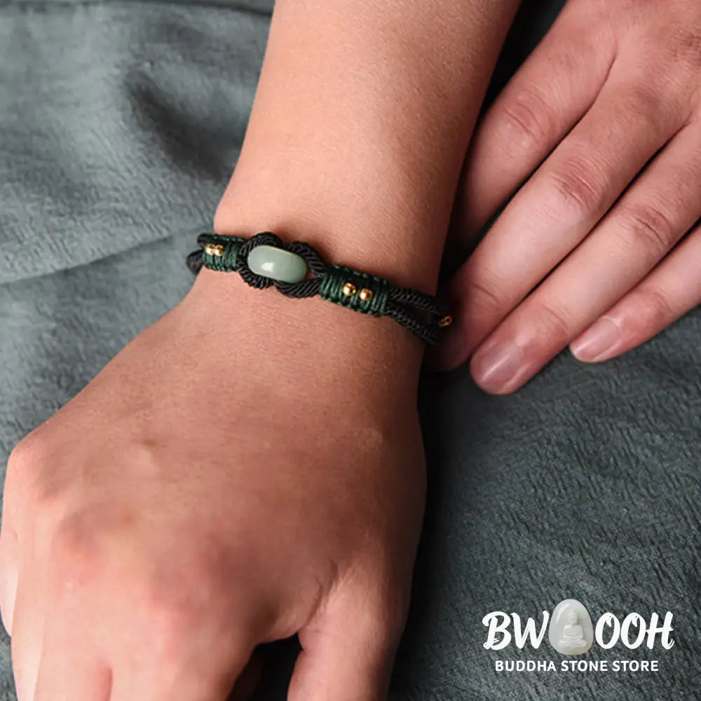 Buddha Stones Tibetan Jade Lucky Black Rope Couple Bracelet - BWOOOH - Bracelet