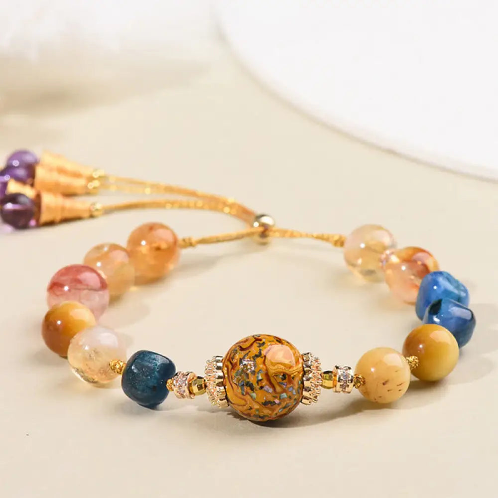 BWOOOH Tibetan Lacquer Bead Hand-woven Various Crystals P