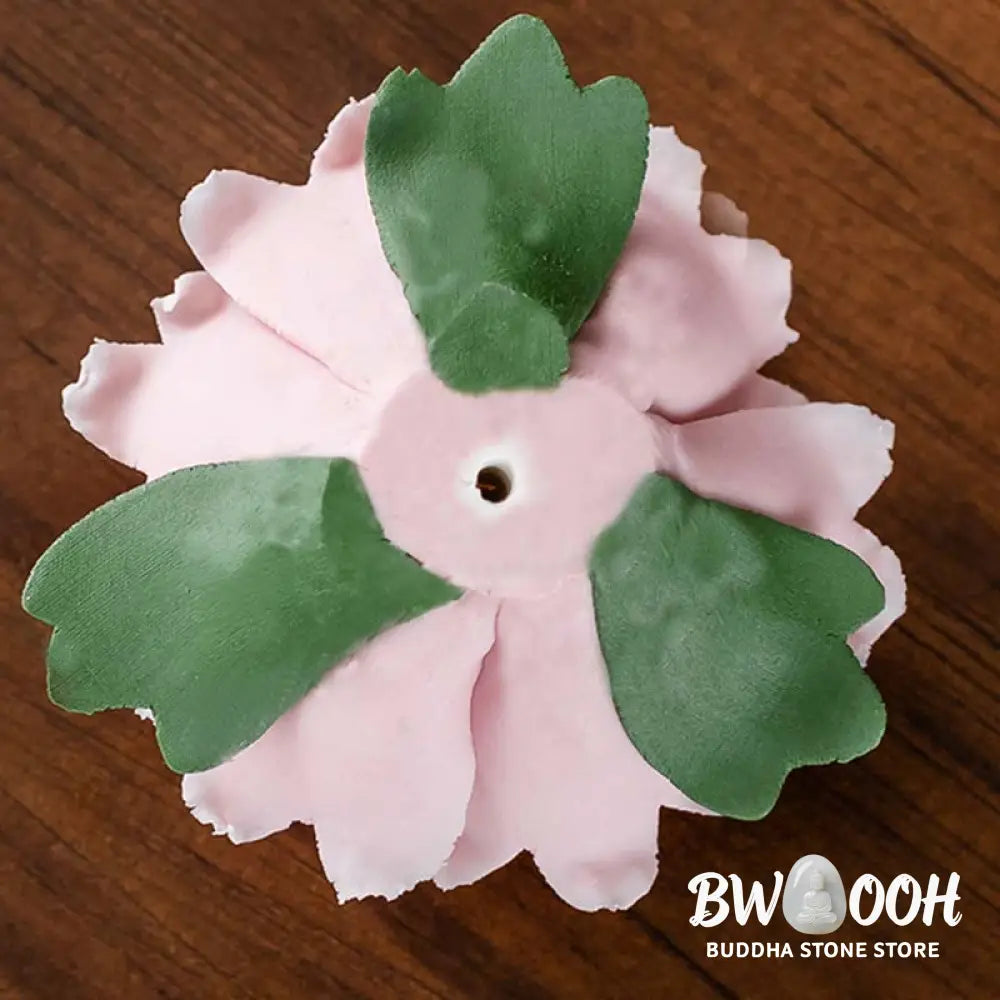 BWOOOH Tibetan Lotus Blessing Ceramic Stick Incense Burner Decoration - Incense Burner