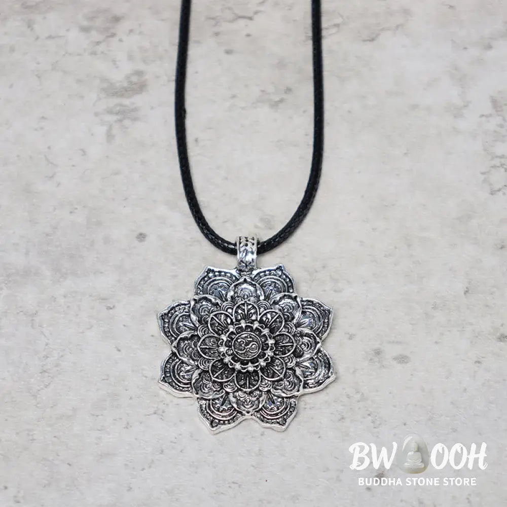 Buddha Stones Tibetan Lotus Blessing Necklace Pendant - BWOOOH - Necklaces &amp; Pendants