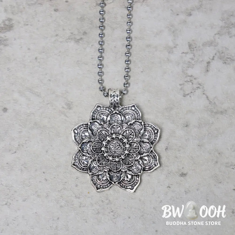 Buddha Stones Tibetan Lotus Blessing Necklace Pendant - BWOOOH - Necklaces &amp; Pendants