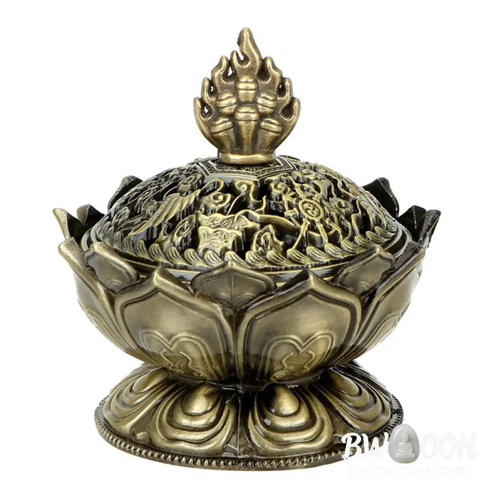 BWOOOH Tibetan Lotus Shaped Purify Incense Burner - Incense Burner