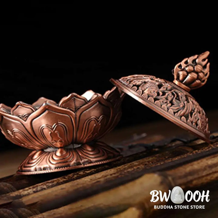 BWOOOH Tibetan Lotus Shaped Purify Incense Burner - Incense Burner