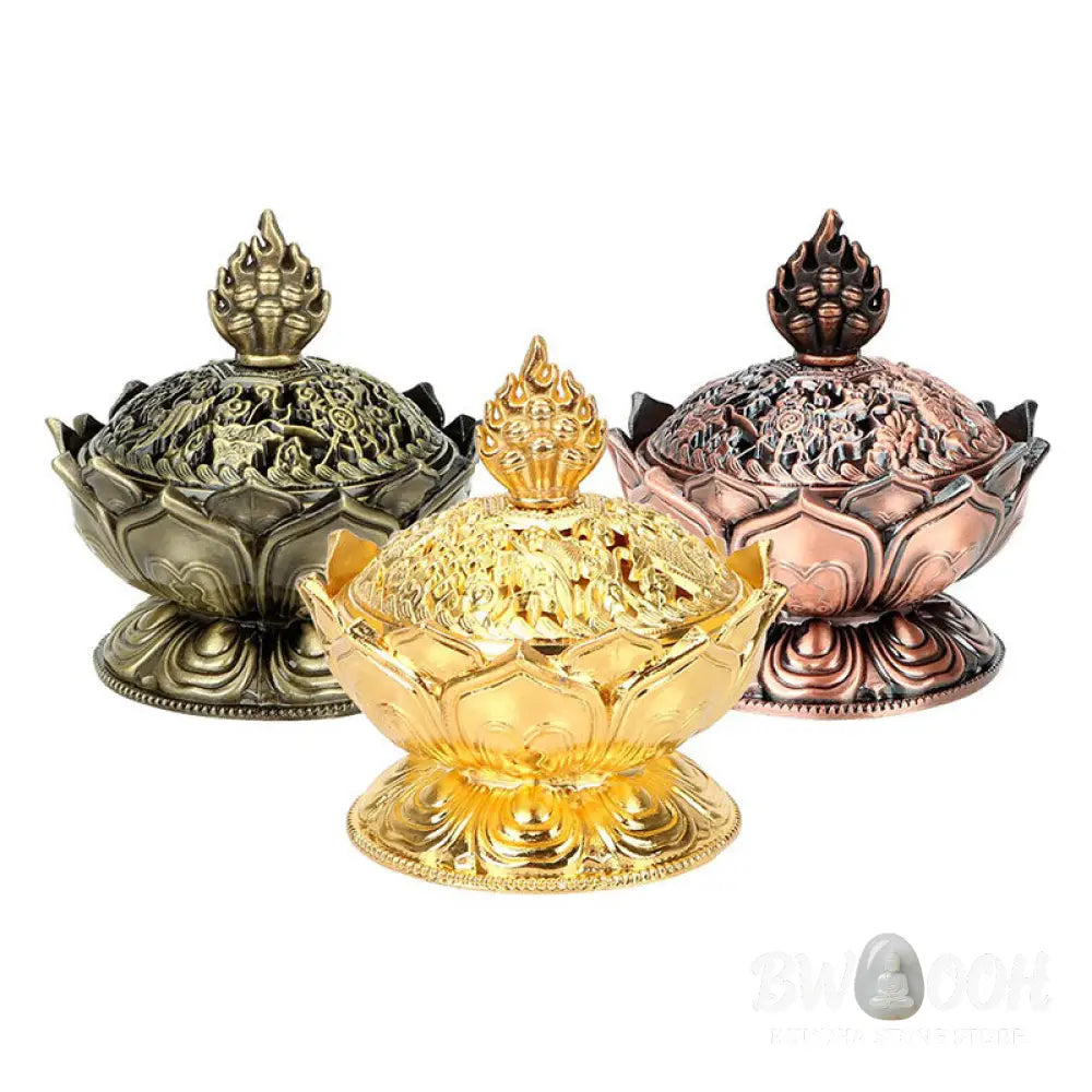 BWOOOH Tibetan Lotus Shaped Purify Incense Burner - Incense Burner