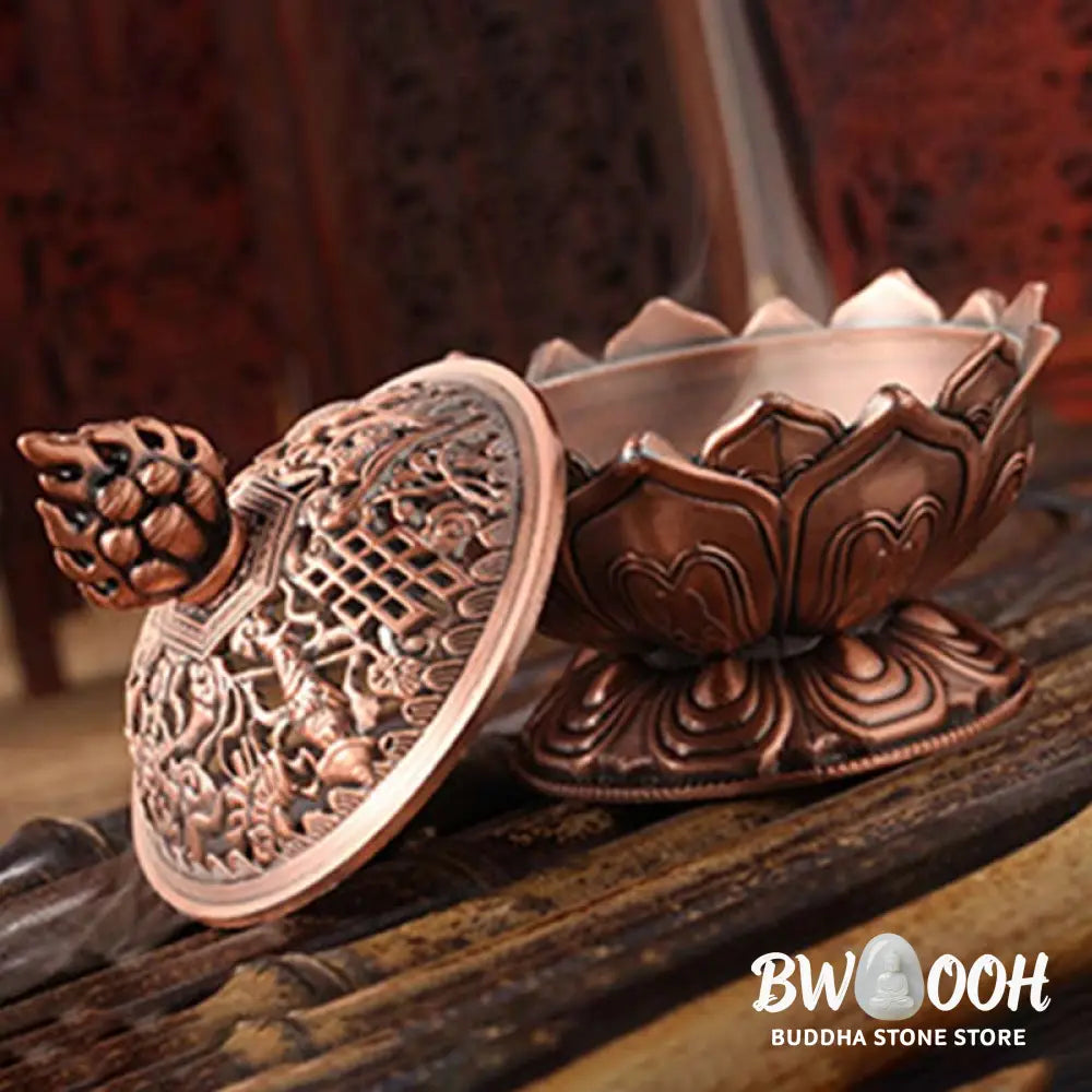 BWOOOH Tibetan Lotus Shaped Purify Incense Burner - Incense Burner