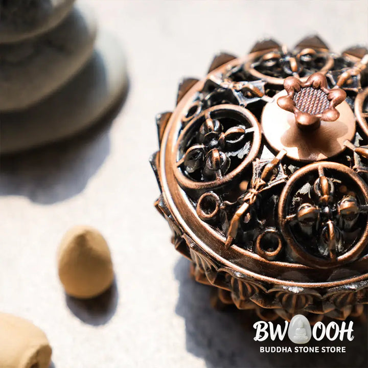 BWOOOH Tibetan Lotus Shaped Purify Incense Burner - Incense Burner