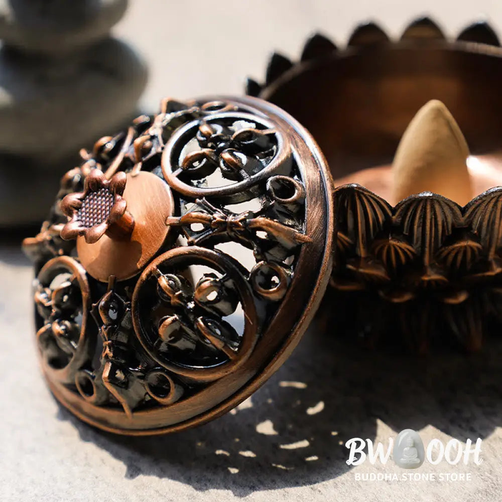 BWOOOH Tibetan Lotus Shaped Purify Incense Burner - Incense Burner