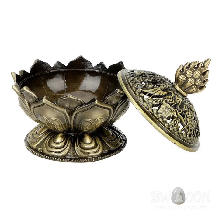BWOOOH Tibetan Lotus Shaped Purify Incense Burner - Incense Burner