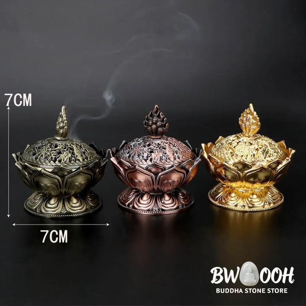 BWOOOH Tibetan Lotus Shaped Purify Incense Burner - Incense Burner