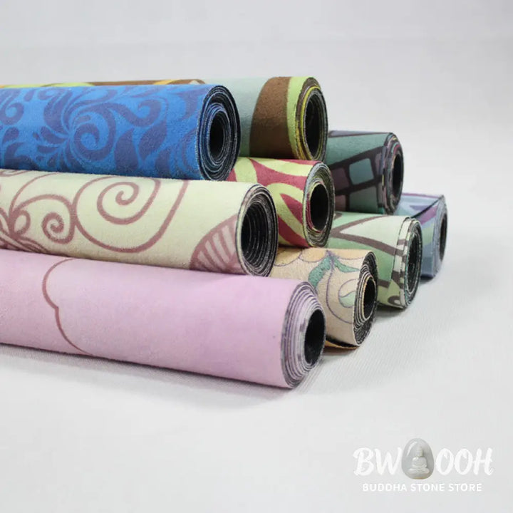 Buddha Stones Tibetan Mandala Elephant Lotus Koi Fish Mindful Natural Rubber Yoga Mat Decoration - Yoga Mat