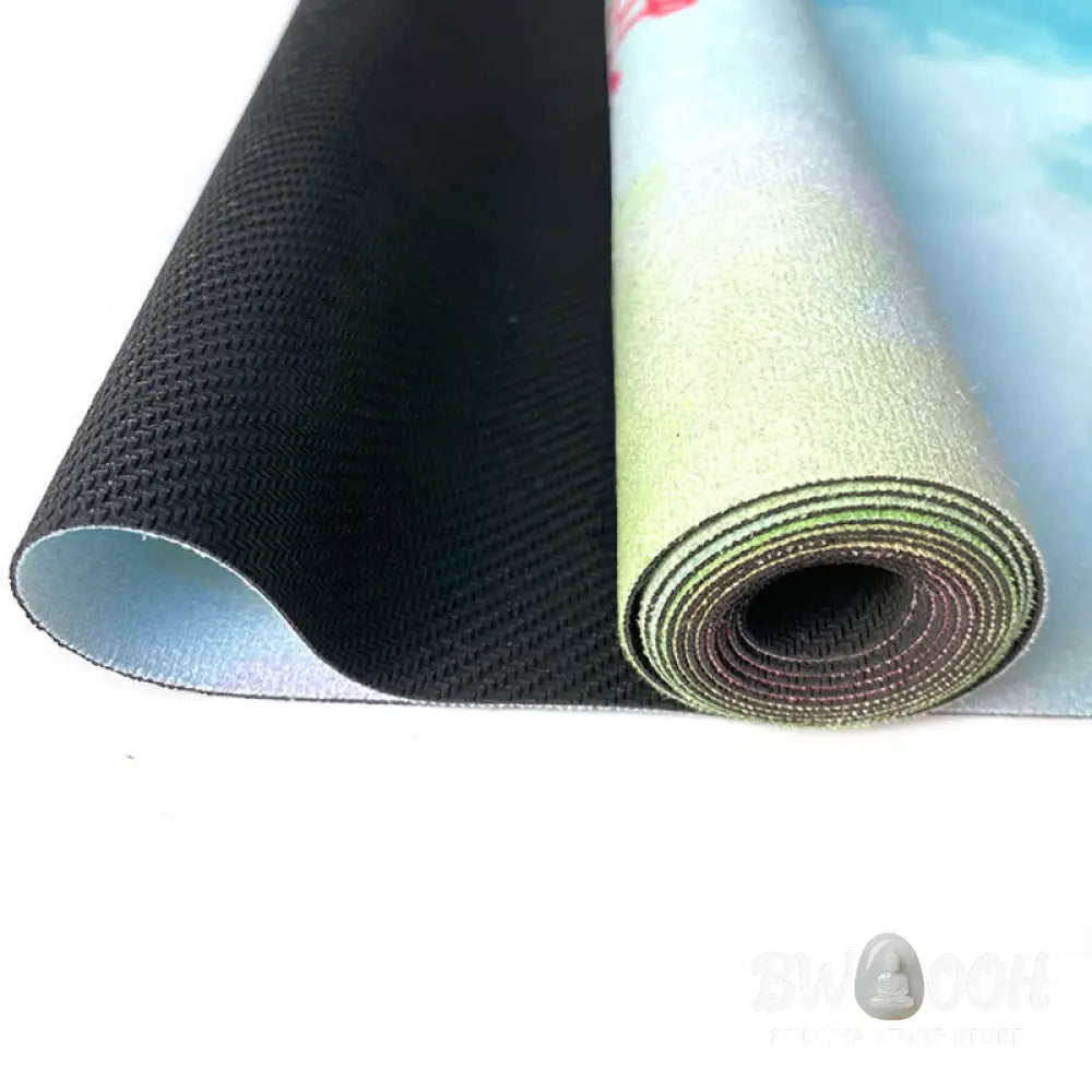 Buddha Stones Tibetan Mandala Elephant Lotus Koi Fish Mindful Natural Rubber Yoga Mat Decoration - Yoga Mat