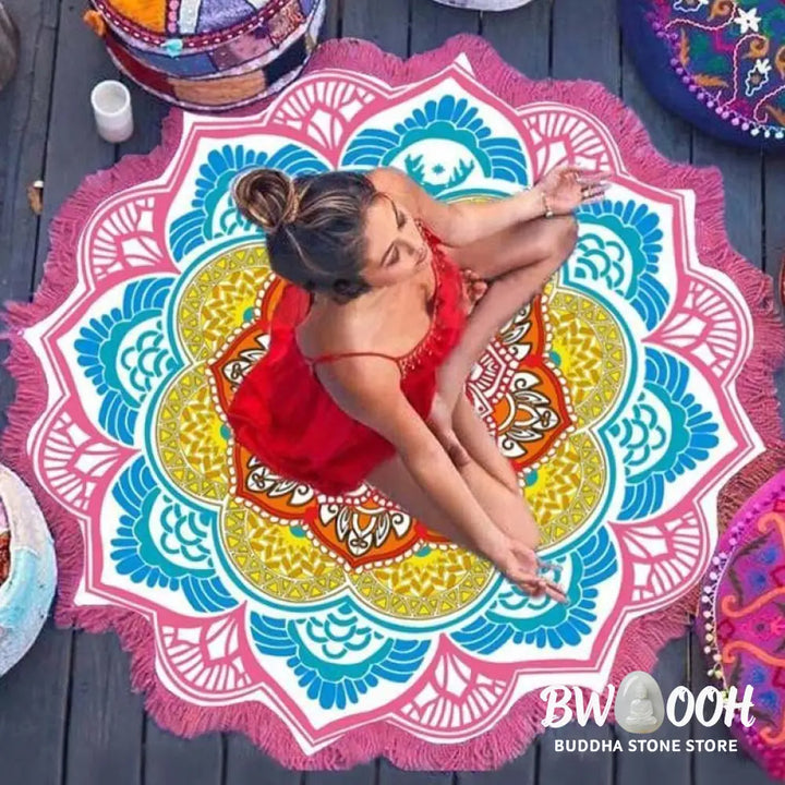 Buddha Stones Tibetan Mandala Harmony Mat Decoration - Decorations