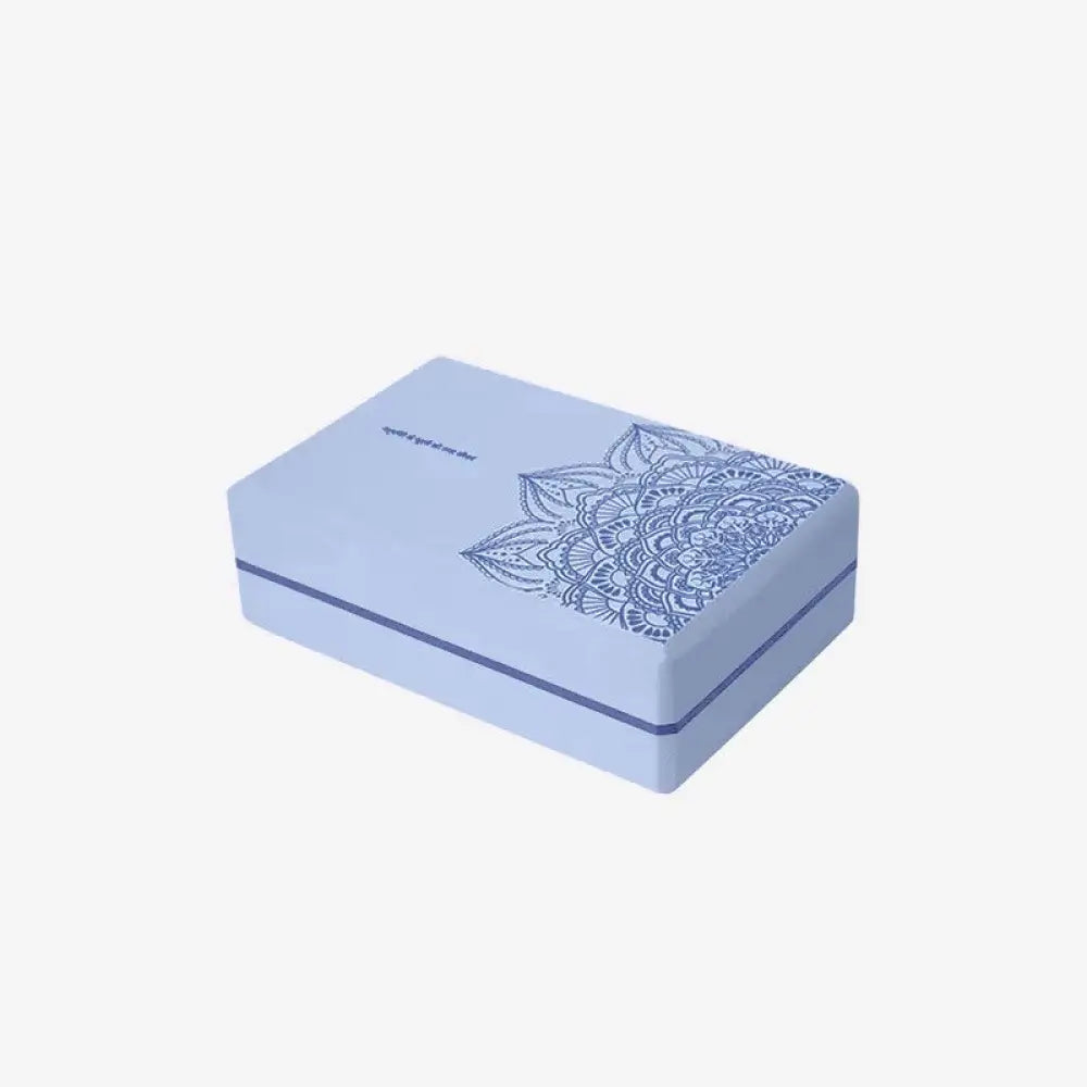 Buddha Stones Tibetan Mandala Mindful Soft Non-Slip Foam Yoga Block - Blue Mandala - Yoga Block