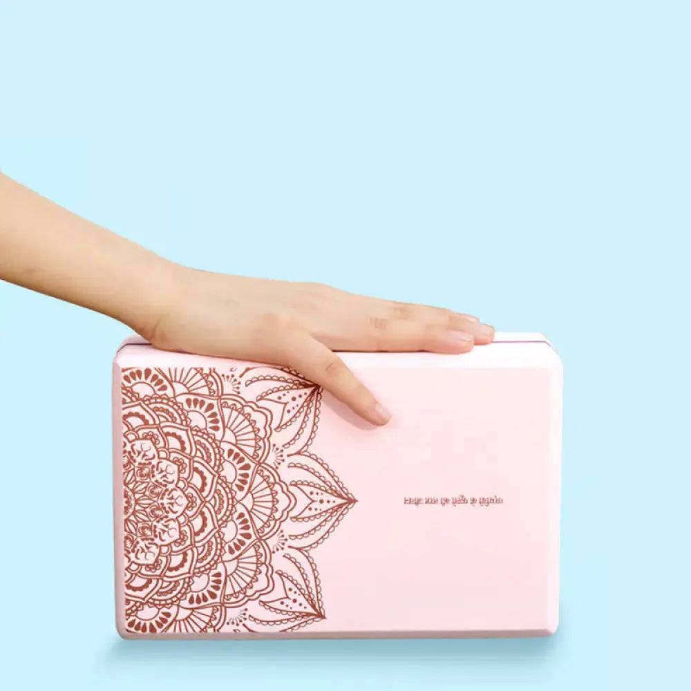 Buddha Stones Tibetan Mandala Mindful Soft Non-Slip Foam Yoga Block - Pink Mandala - Yoga Block
