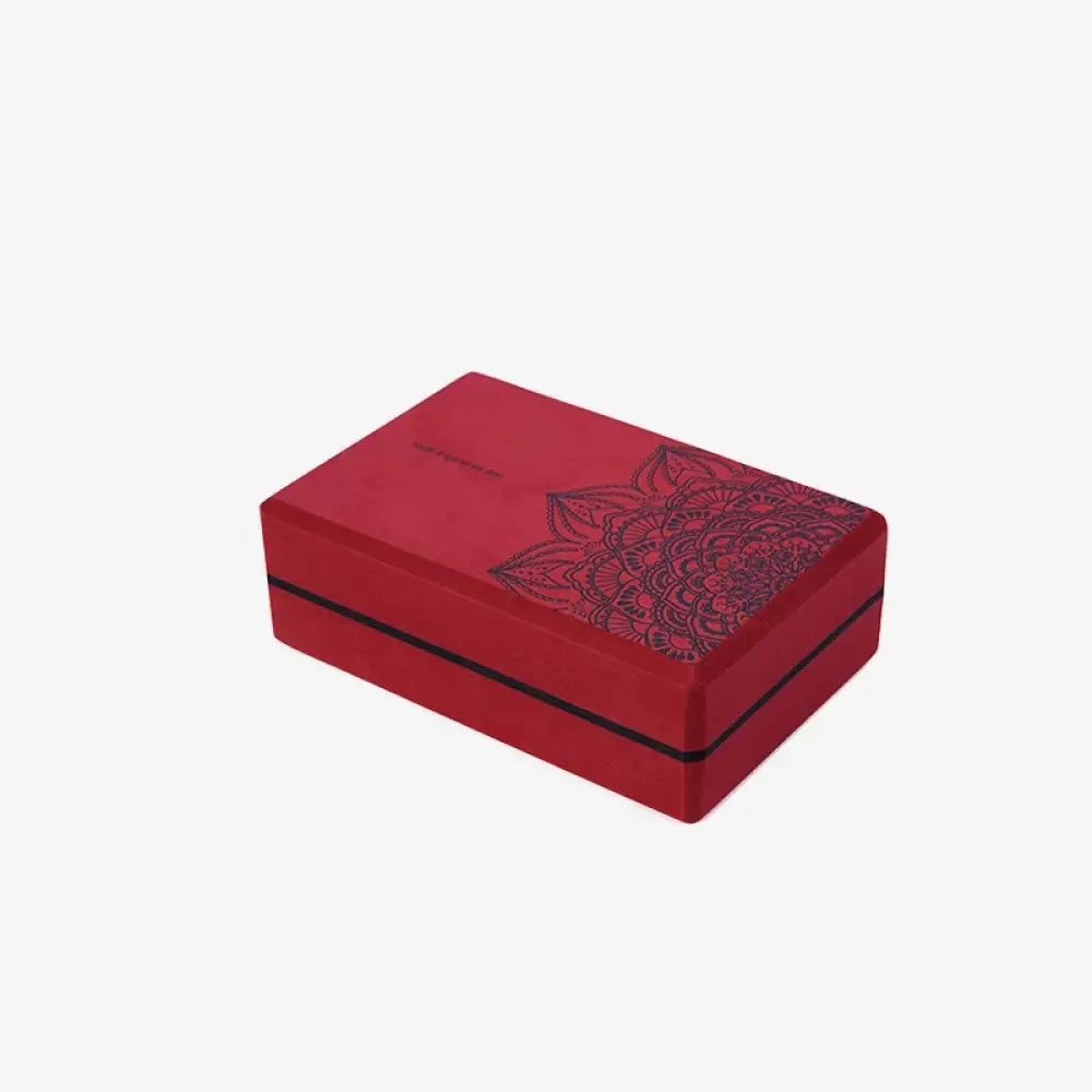 Buddha Stones Tibetan Mandala Mindful Soft Non-Slip Foam Yoga Block - Red Mandala - Yoga Block