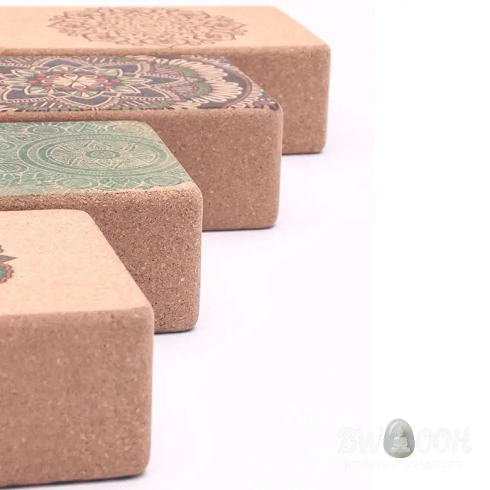 Buddha Stones Tibetan Mandala Mindful Yoga Cork Block - Yoga Cork Block
