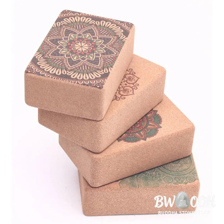 Buddha Stones Tibetan Mandala Mindful Yoga Cork Block - Yoga Cork Block