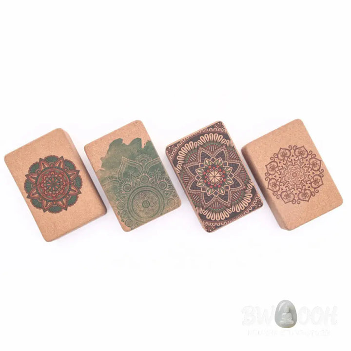 Buddha Stones Tibetan Mandala Mindful Yoga Cork Block - Yoga Cork Block