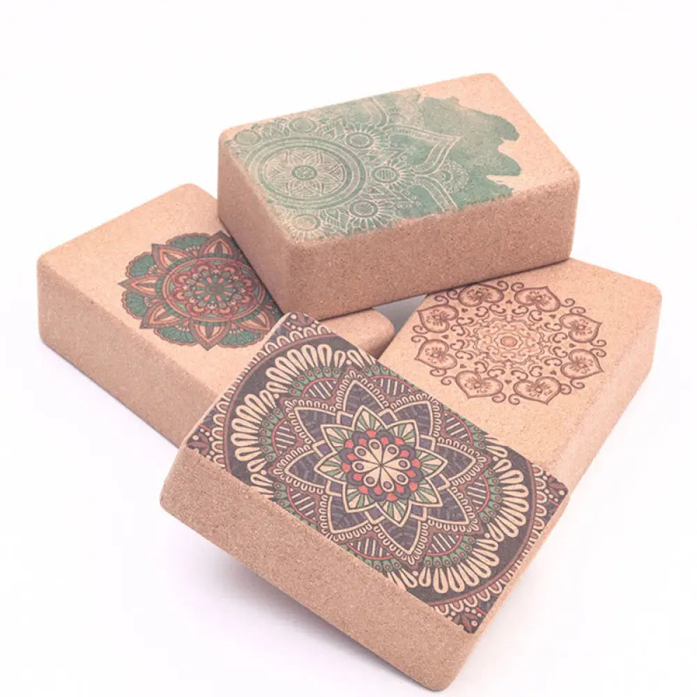 Buddha Stones Tibetan Mandala Mindful Yoga Cork Block - Yoga Cork Block
