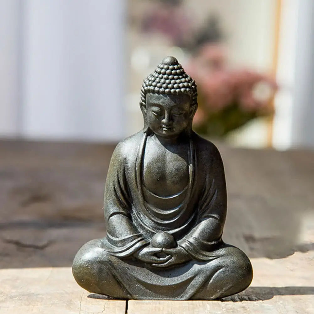 BWOOOH resin Buddha statue - Tibetan Meditating Buddha Iron Powd