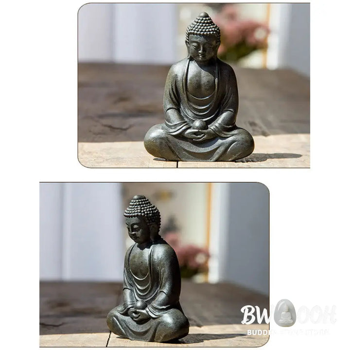 BWOOOH resin Buddha statue - Tibetan Meditating Buddha Iron Powd