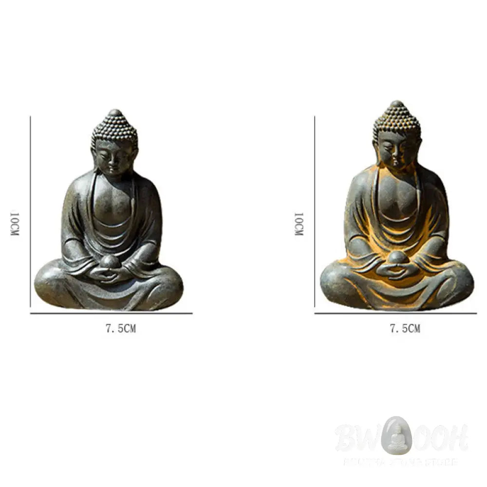 BWOOOH resin Buddha statue - Tibetan Meditating Buddha Iron Powd