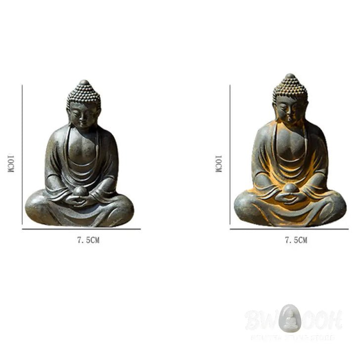 BWOOOH resin Buddha statue - Tibetan Meditating Buddha Iron Powd