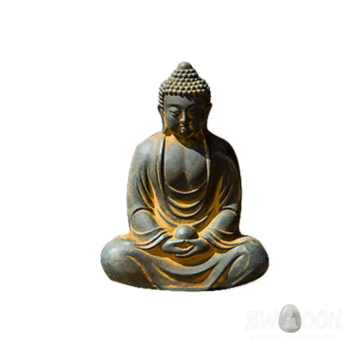 BWOOOH resin Buddha statue - Tibetan Meditating Buddha Iron Powd