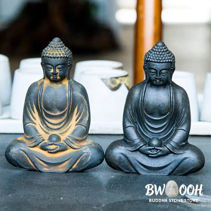 BWOOOH resin Buddha statue - Tibetan Meditating Buddha Iron Powd