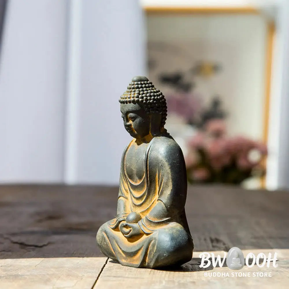 BWOOOH resin Buddha statue - Tibetan Meditating Buddha Iron Powd