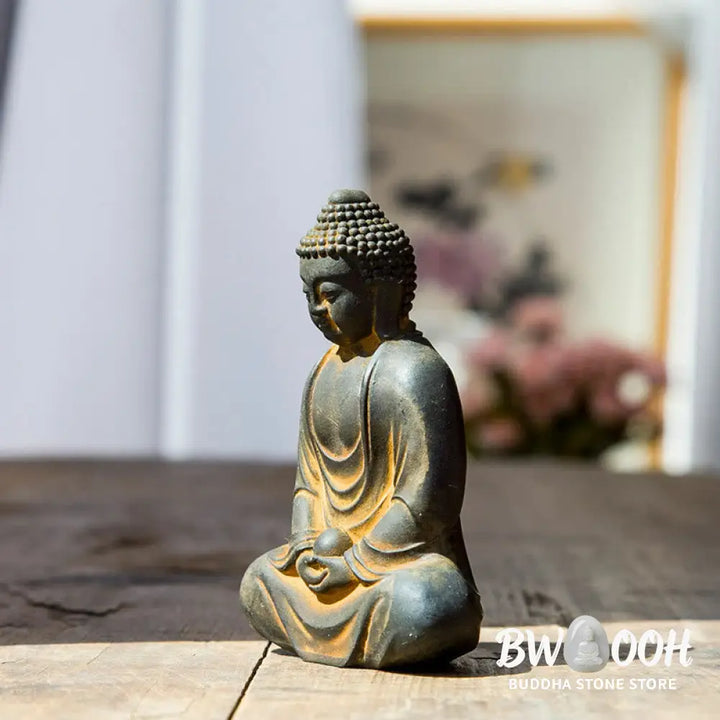 BWOOOH resin Buddha statue - Tibetan Meditating Buddha Iron Powd