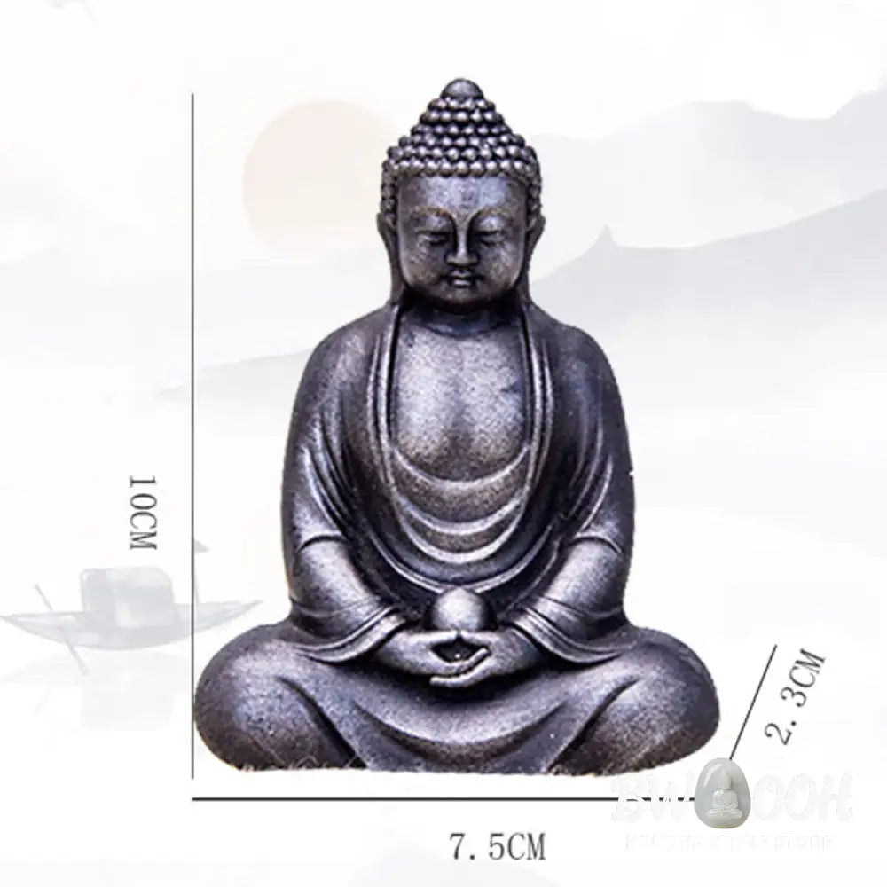 BWOOOH resin Buddha statue - Tibetan Meditating Buddha Iron Powd
