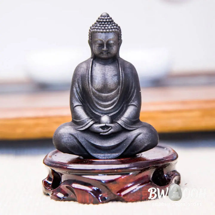 BWOOOH resin Buddha statue - Tibetan Meditating Buddha Iron Powd
