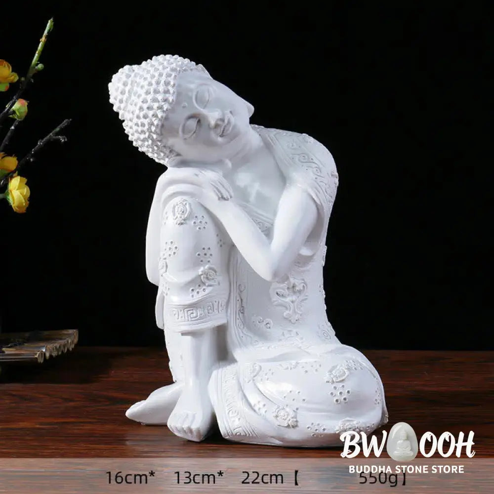 BWOOOH Tibetan Meditating Buddha Serenity Resin Statue Decoration - Bronze - Decorations