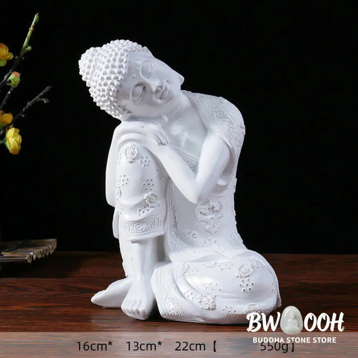 BWOOOH Tibetan Meditating Buddha Serenity Resin Statue Decoration - Bronze - Decorations