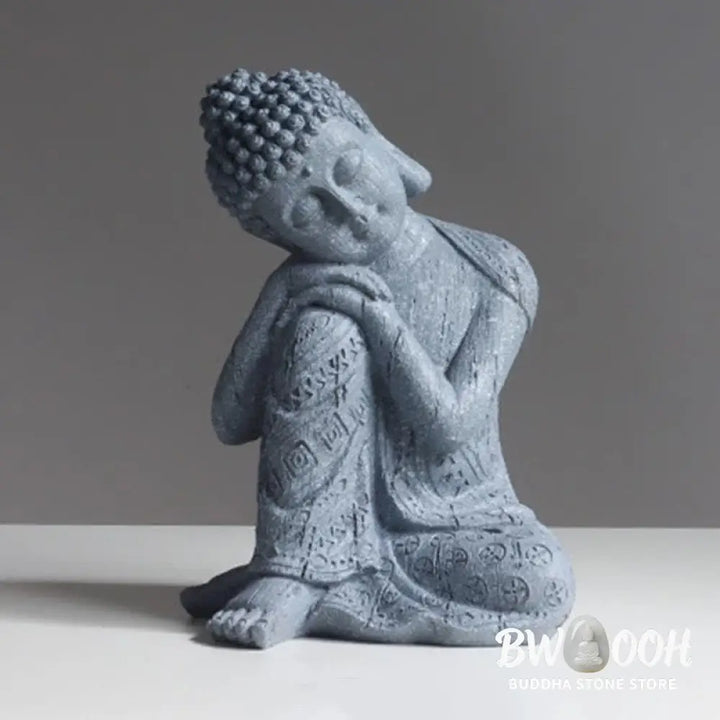 BWOOOH Tibetan Meditating Buddha Serenity Resin Statue Decoration - Bronze - Decorations