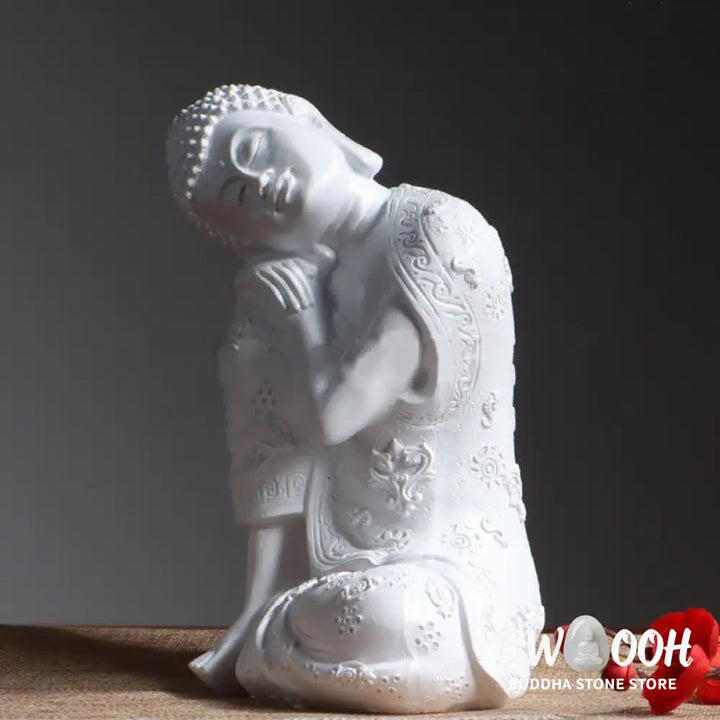 BWOOOH Tibetan Meditating Buddha Serenity Resin Statue Decoration - Bronze - Decorations