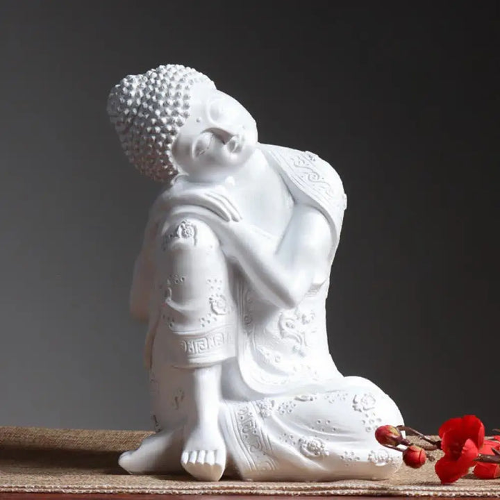 BWOOOH Tibetan Meditating Buddha Serenity Resin Statue Decoration - Bronze - Decorations