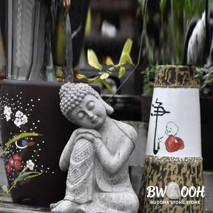 BWOOOH Tibetan Meditation Buddha Blessing Compassion Serenity Home Decoration - Decorations