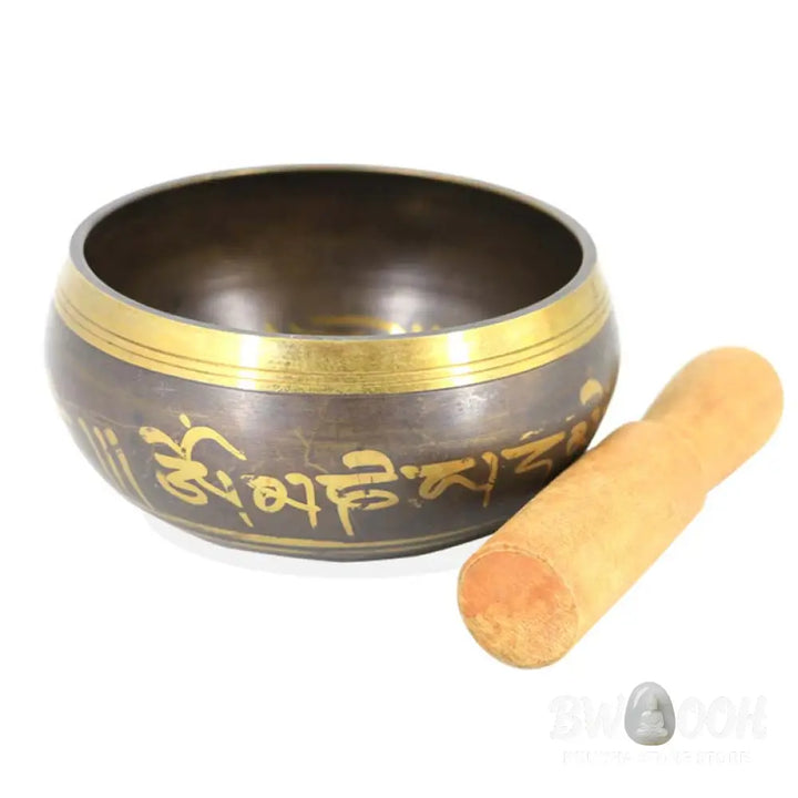 BWOOOH Tibetan Meditation Bowl for Healing and Mindfulness Om Mani Padme Hum Singing Bowl - Singing Bowl
