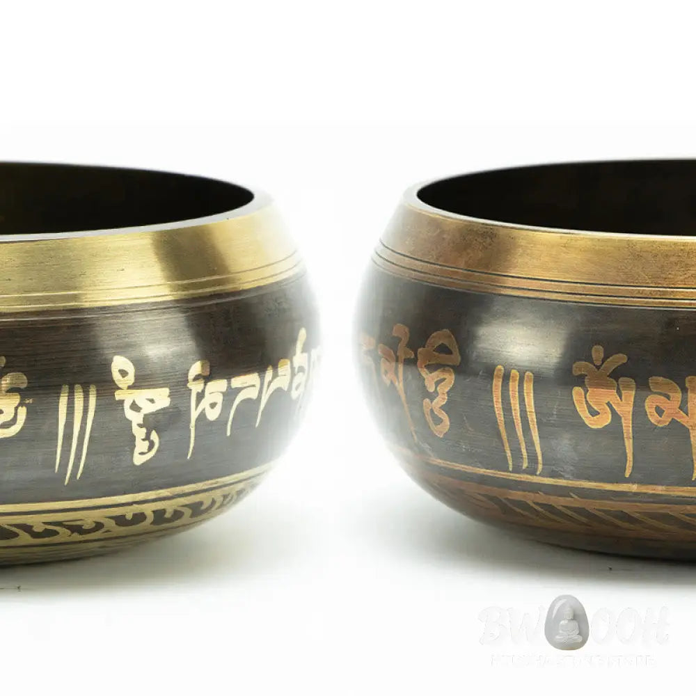 BWOOOH Tibetan Meditation Bowl for Healing and Mindfulness Om Mani Padme Hum Singing Bowl - Singing Bowl