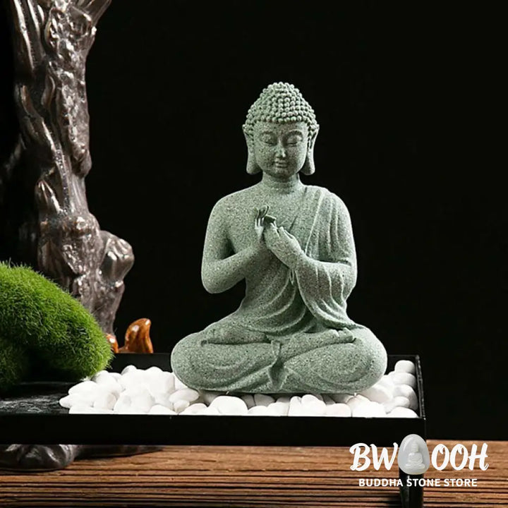BWOOOH Tibetan Meditation Contemplation Buddha Serenity Compassion Statue Figurine Decoration - Decorations