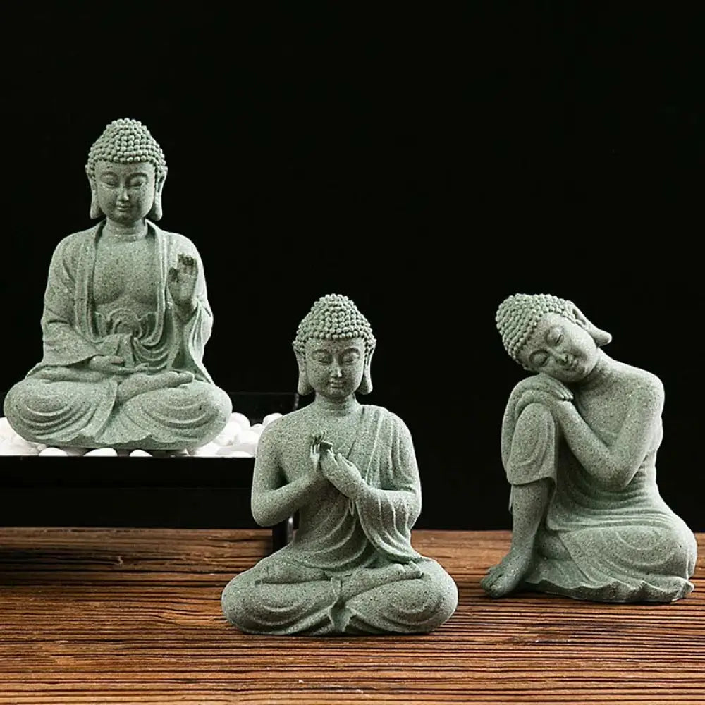 BWOOOH Tibetan Meditation Contemplation Buddha Serenity Compassion Statue Figurine Decoration - Decorations
