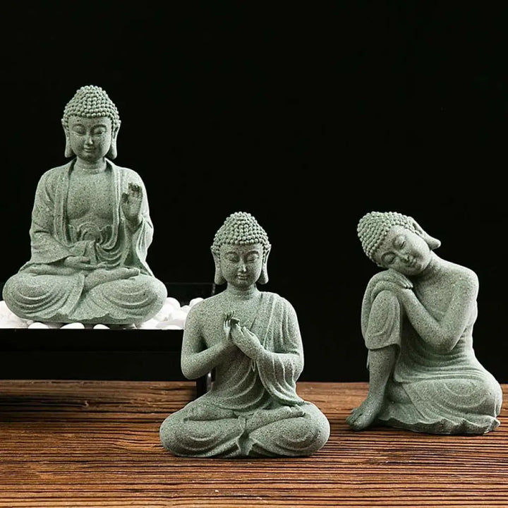 BWOOOH Tibetan Meditation Contemplation Buddha Serenity Compassion Statue Figurine Decoration - Decorations