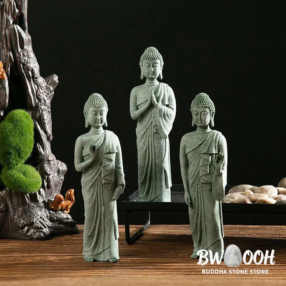 BWOOOH Tibetan Meditation Contemplation Buddha Serenity Compassion Statue Figurine Decoration - Decorations