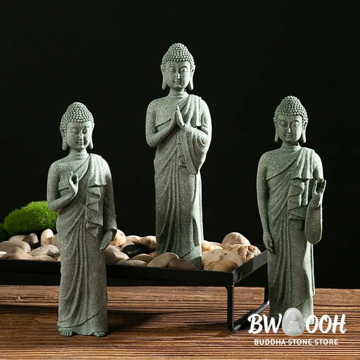 BWOOOH Tibetan Meditation Contemplation Buddha Serenity Compassion Statue Figurine Decoration - Decorations