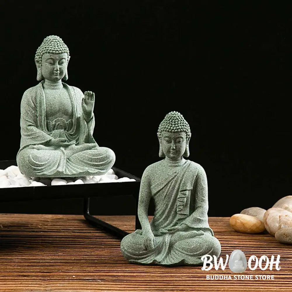 BWOOOH Tibetan Meditation Contemplation Buddha Serenity Compassion Statue Figurine Decoration - Decorations