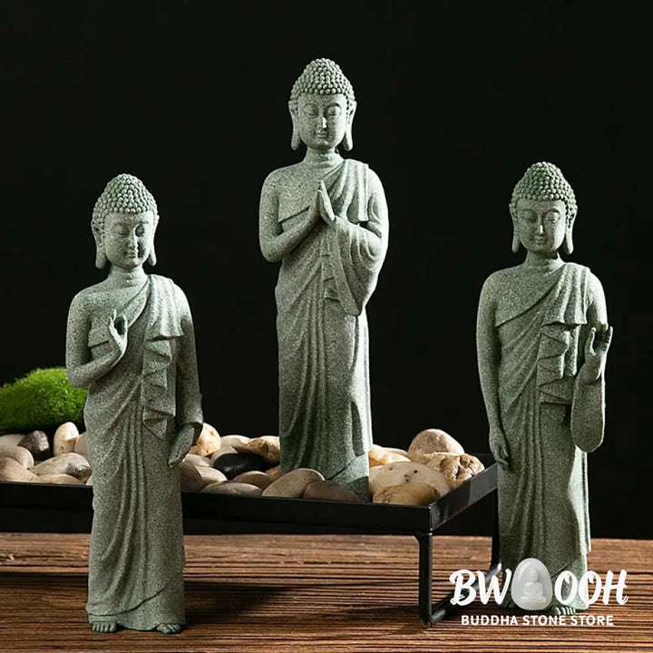 BWOOOH Tibetan Meditation Contemplation Buddha Serenity Compassion Statue Figurine Decoration - Decorations